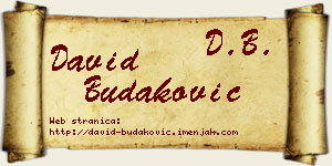 David Budaković vizit kartica